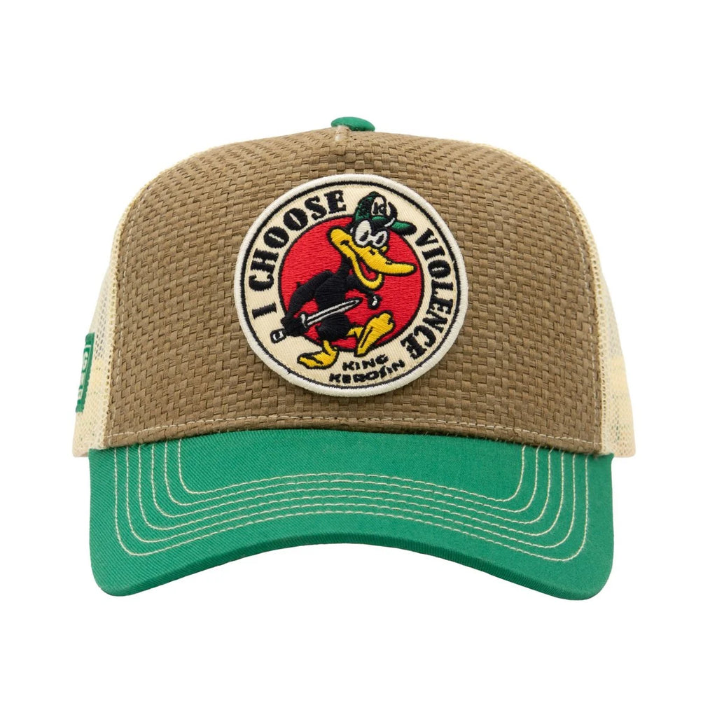 King Kerosin Trucker Cap 'I Choose Violence' in Braun