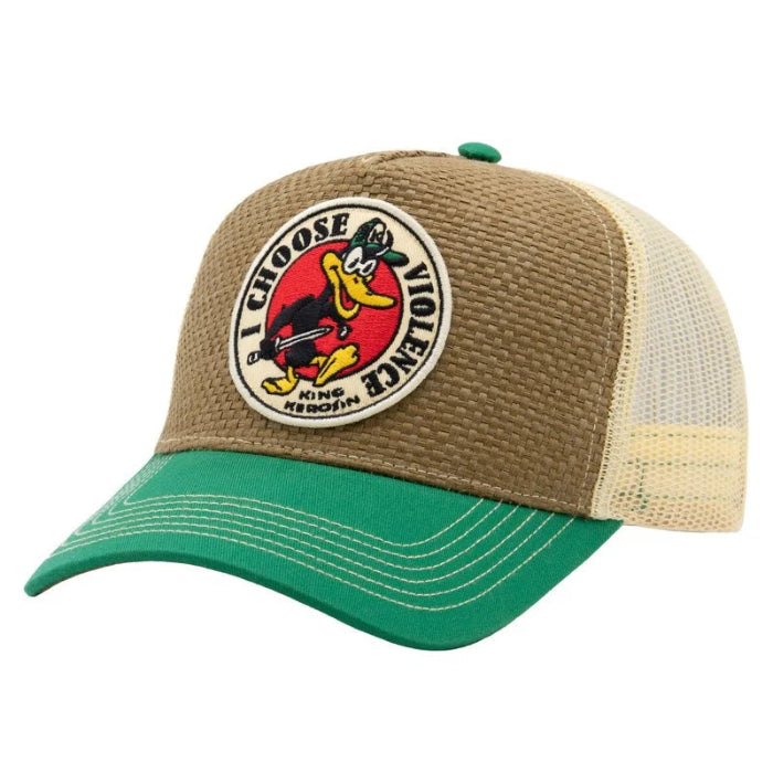 King Kerosin Trucker Cap 'I Choose Violence' in Braun