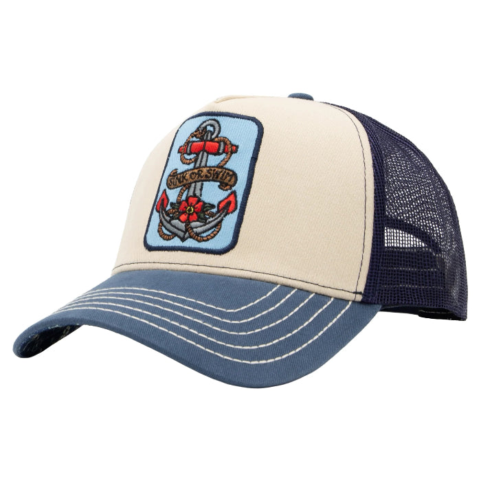 King Kerosin Trucker Cap 'Sink or Swim' in Blau