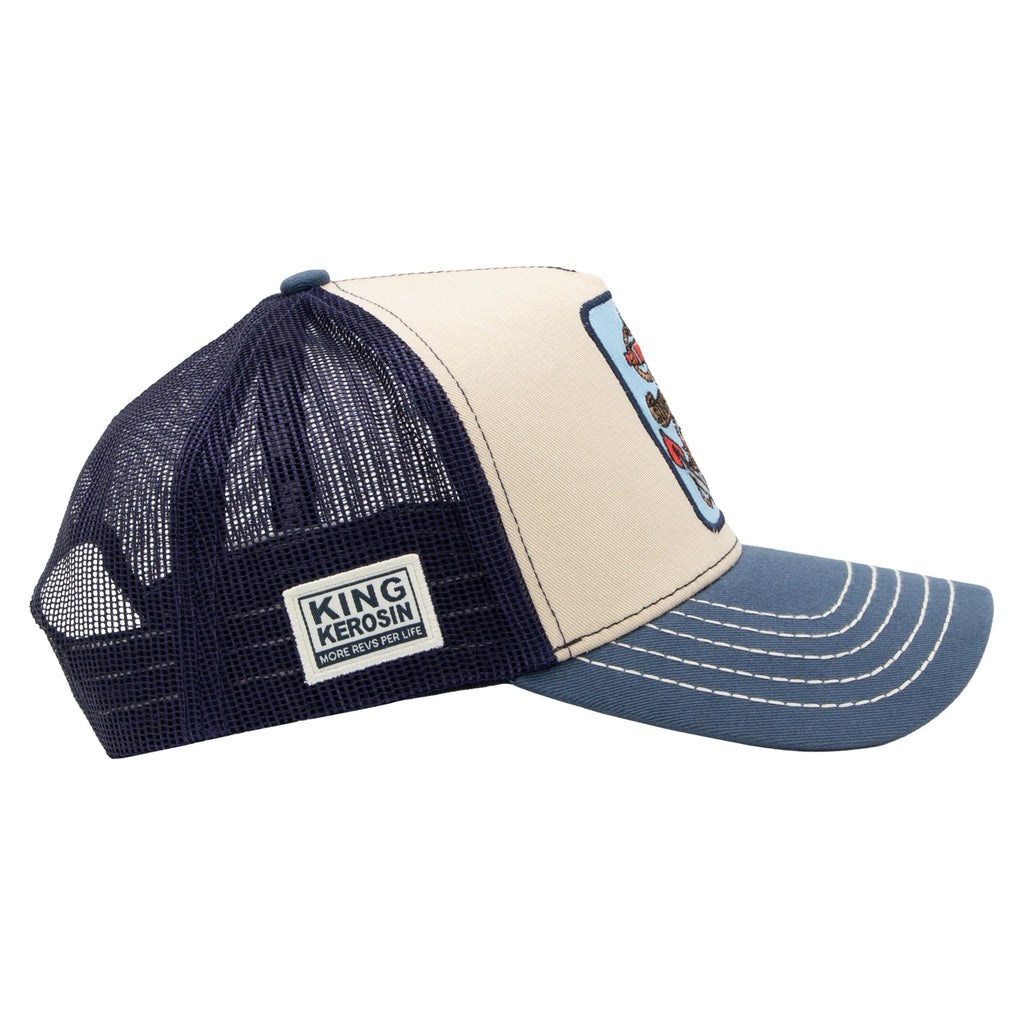 King Kerosin Trucker Cap 'Sink or Swim' in Blau