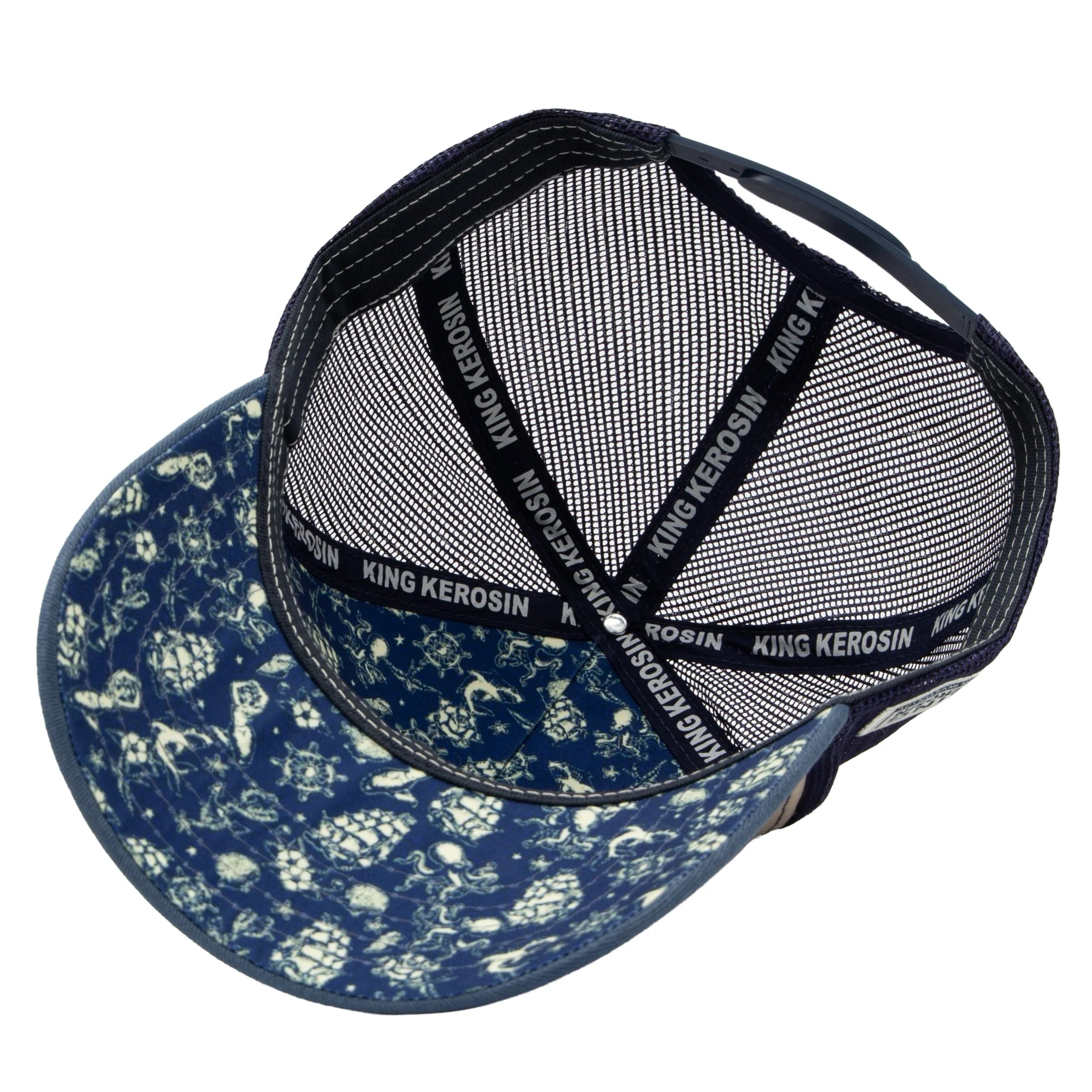 King Kerosin Trucker Cap 'Sink or Swim' in Blau