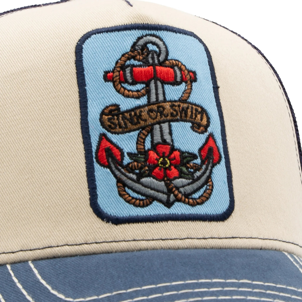 King Kerosin Trucker Cap 'Sink or Swim' in Blau
