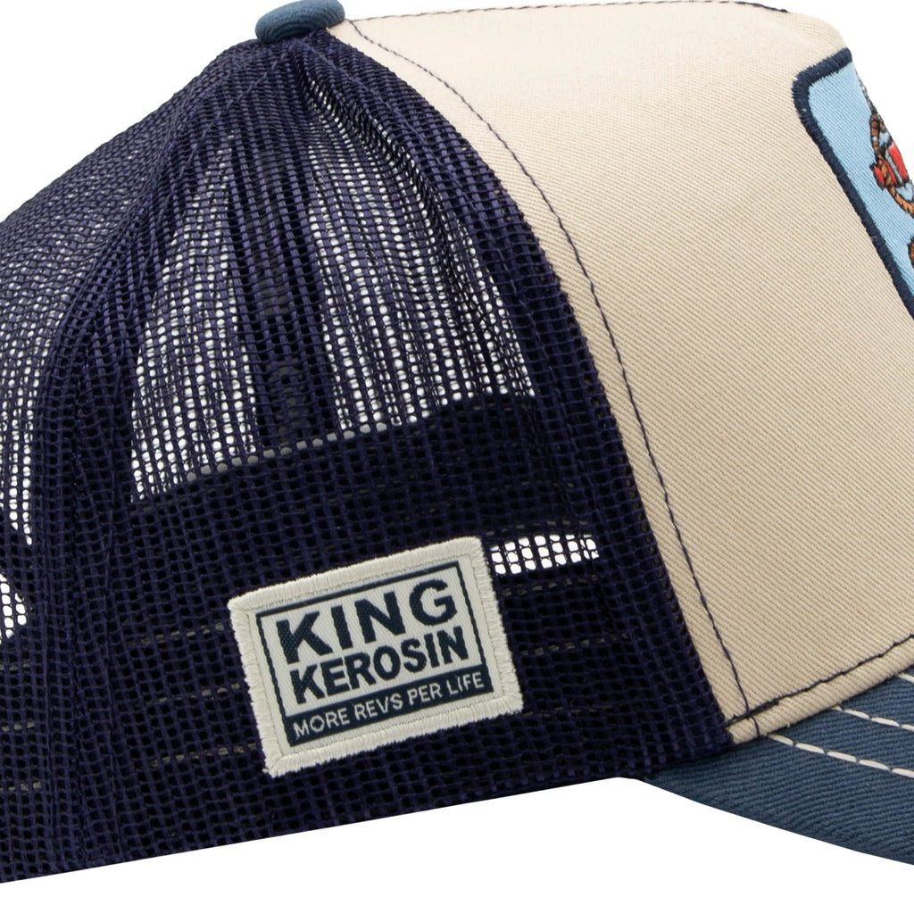 King Kerosin Trucker Cap 'Sink or Swim' in Blau