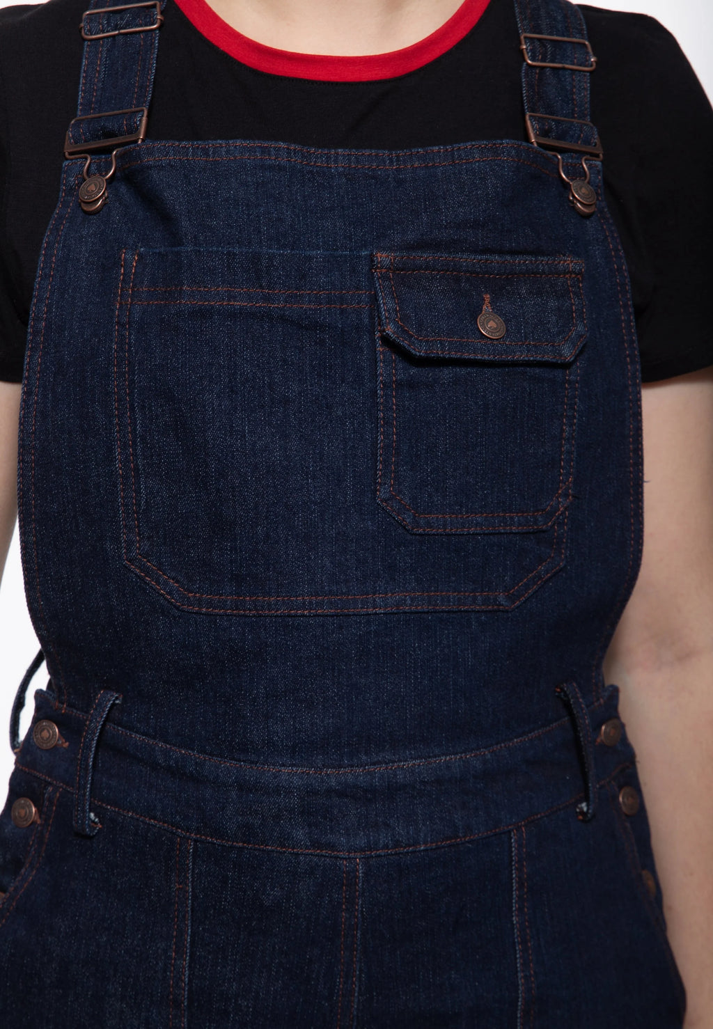 Queen Kerosin Latzhose 'Velma' in Denim