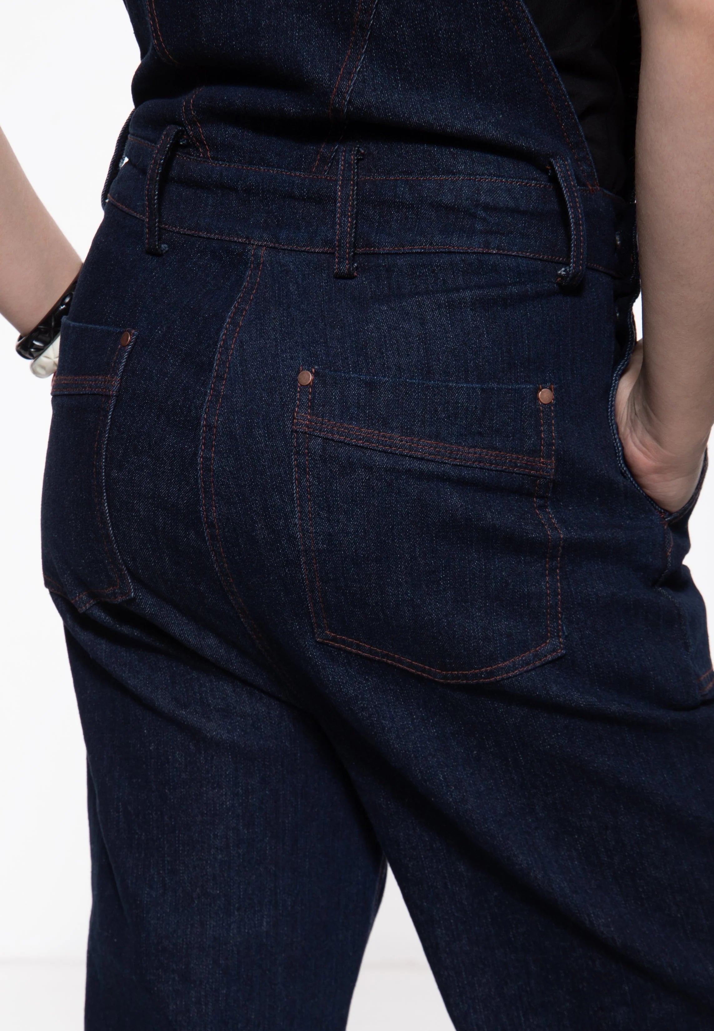Queen Kerosin Latzhose 'Velma' in Denim