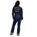 Queen Kerosin Damen Denim Jumpsuit "Bakersfield" in Dark Blue Wash