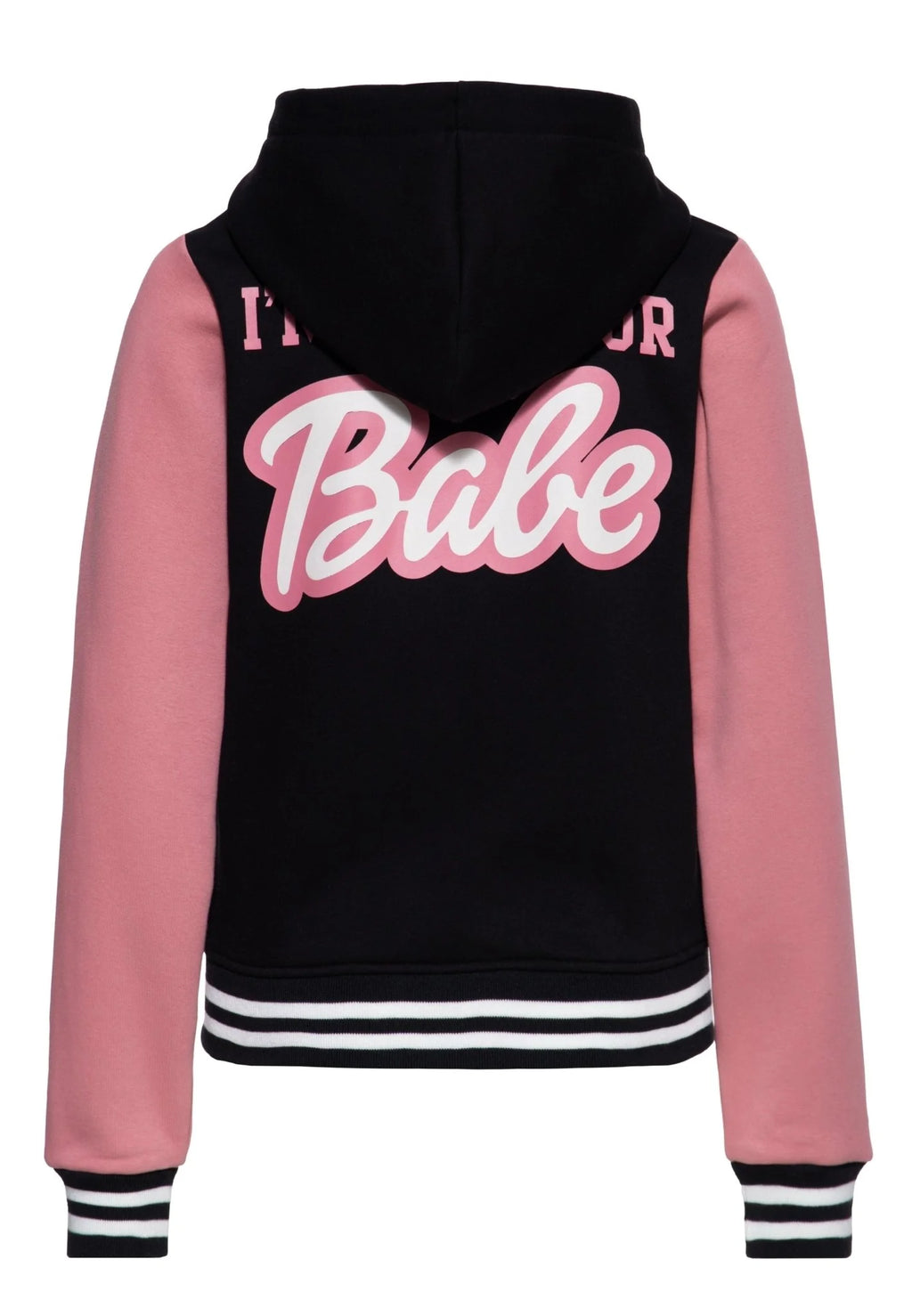 Queen Kerosin Kapuzensweatjacke 'Not your Babe' in Schwarz