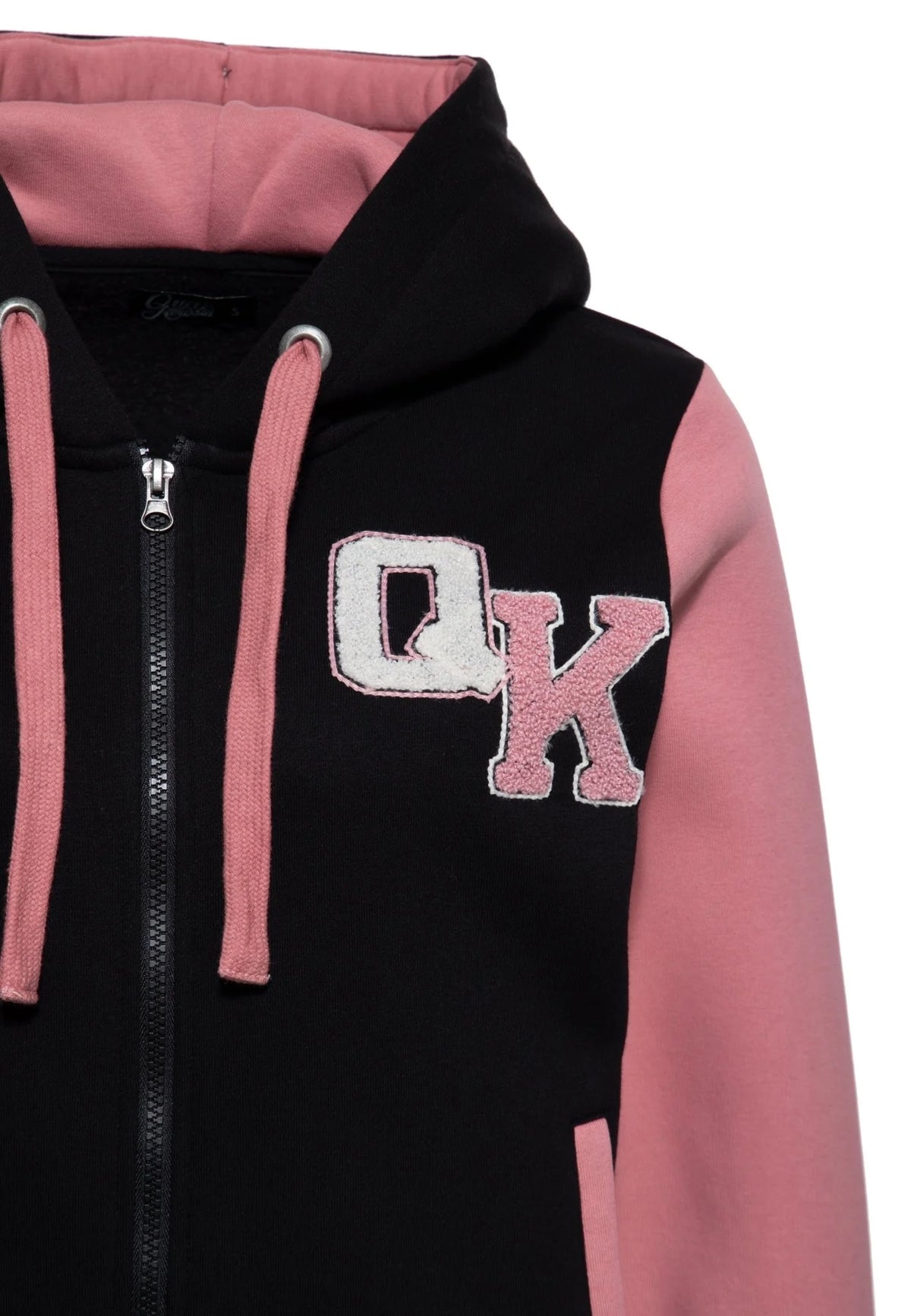 Queen Kerosin Kapuzensweatjacke 'Not your Babe' in Schwarz