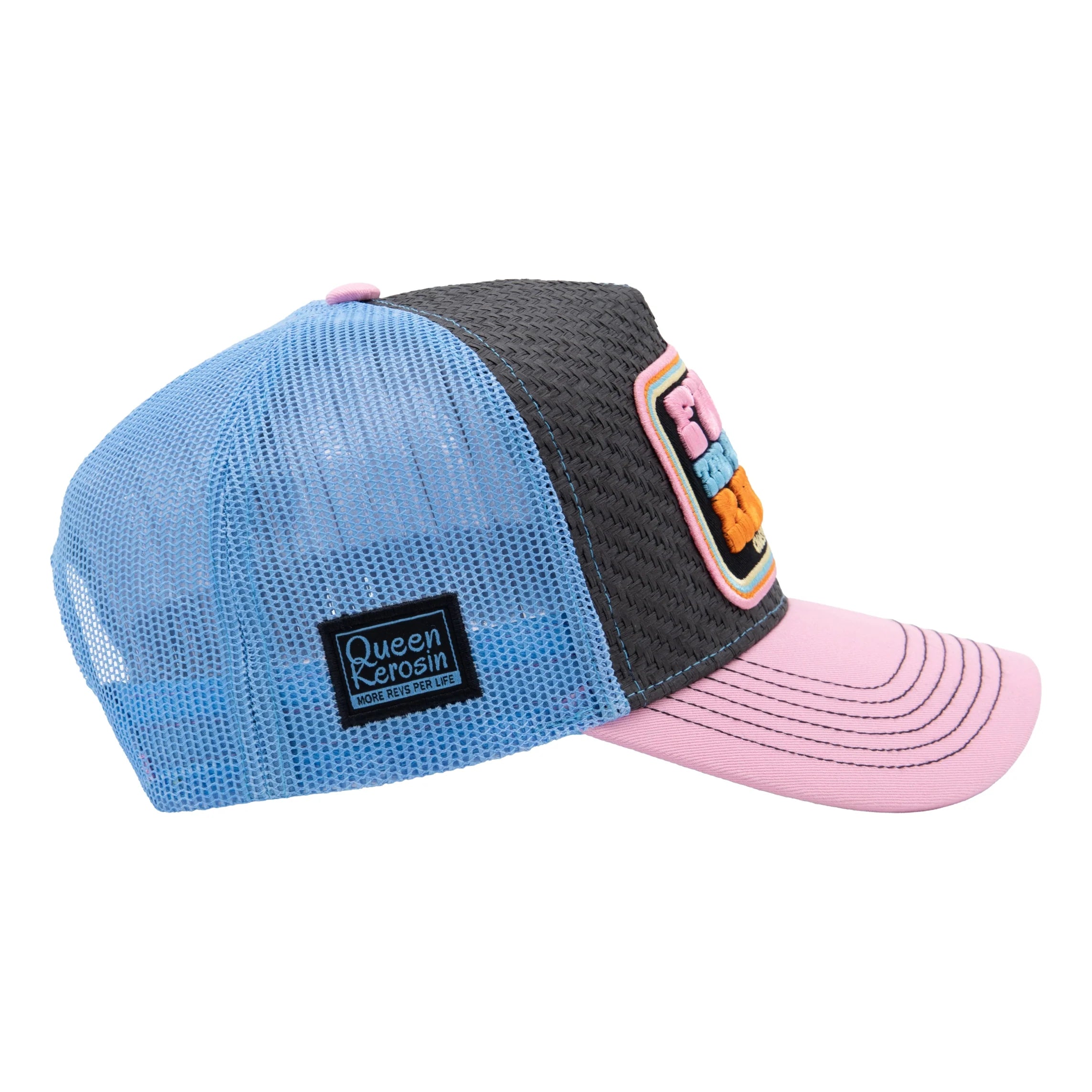 Queen Kerosin Trucker Cap 'Fuck The Fucking Rules' in Rosa