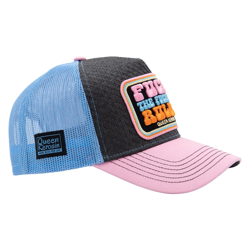 Queen Kerosin Trucker Cap 'Fuck The Fucking Rules' in Rosa