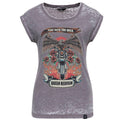 Queen Kerosin Damen T-Shirt Enzymwash "Ride in to the Wild"