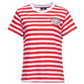 Queen Kerosin DAMEN STRIPED BASIC T-SHIRT "SPEED QUEENS" rot