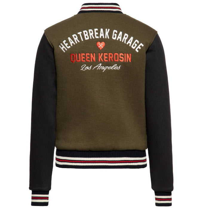 Queen Kerosin Damen College Sweat Jacket "Heartbreak Garage"