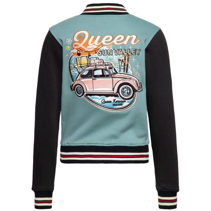 Queen Kerosin Damen College Jacke «Sun Valley» (grün)