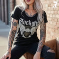T-Shirt "White Wings" by Rockyfy (mit Kristall Applikationen)