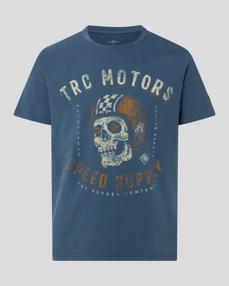 Rokker Skull B T-Shirt Men Blue