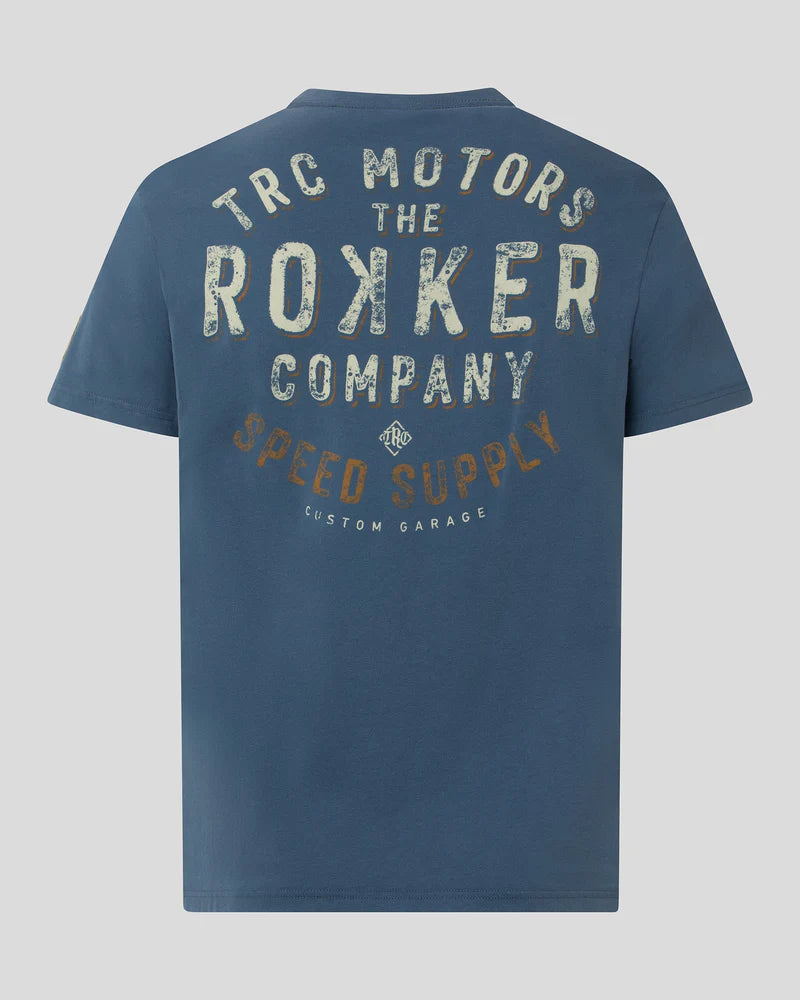 Rokker Skull B T-Shirt Men Blue
