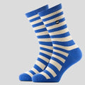 Rokker Socken blau gestreift