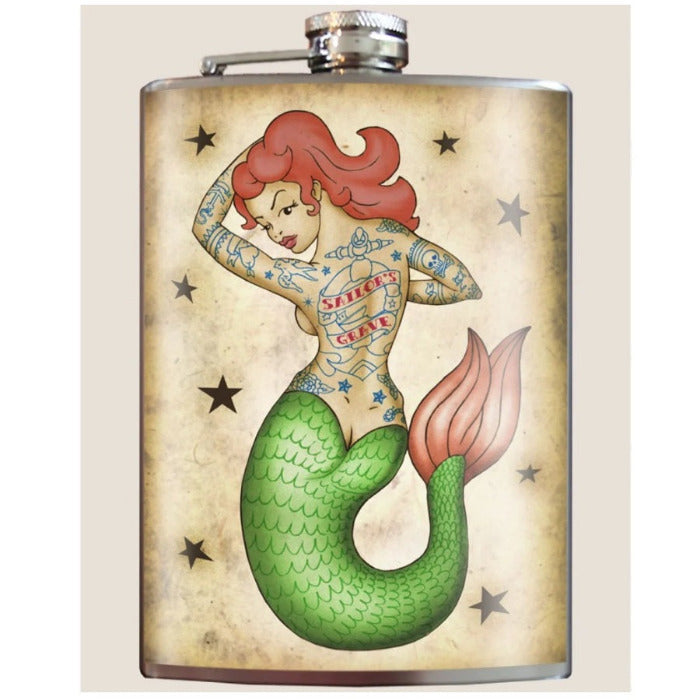 Trixie & Milo Flachmann "Tattooed Mermaid - Flask"