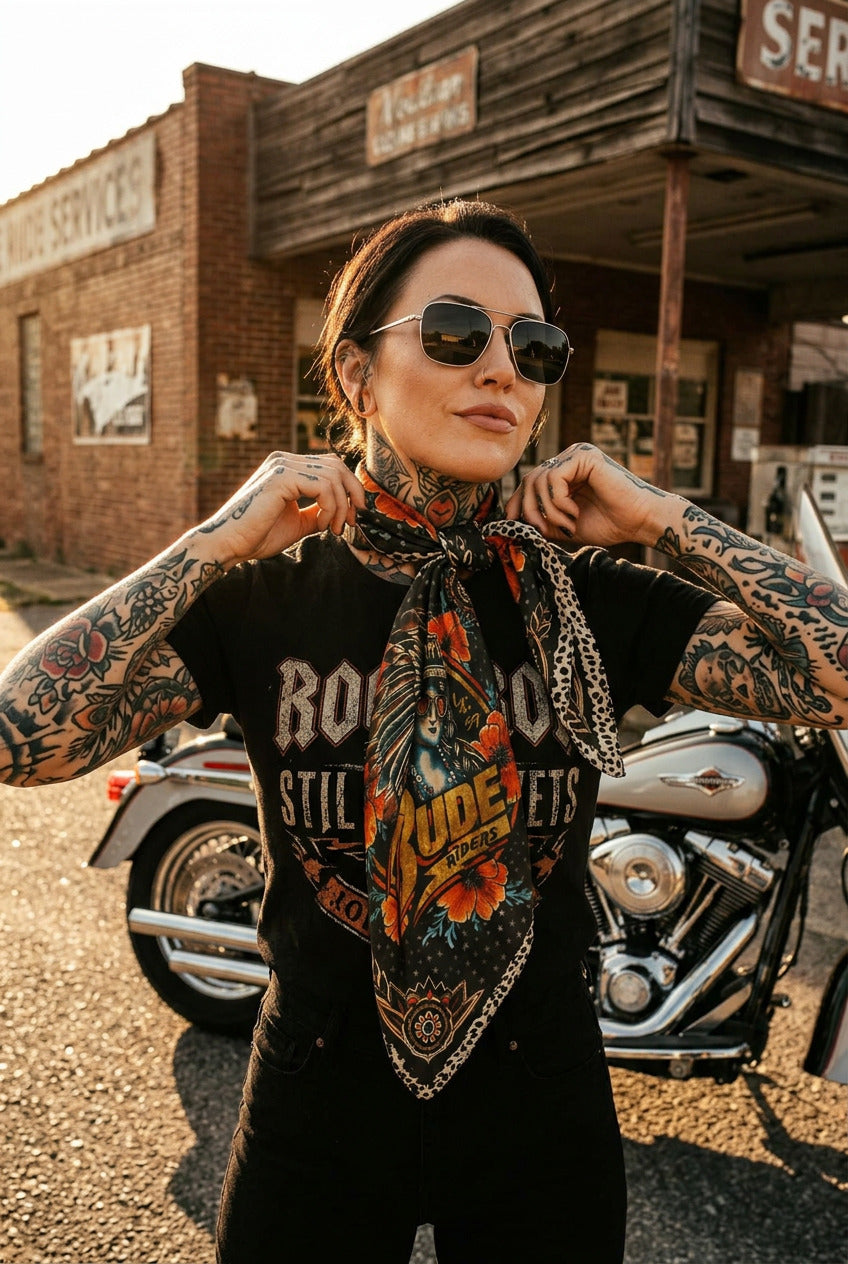 Rude Riders Bandana Black India