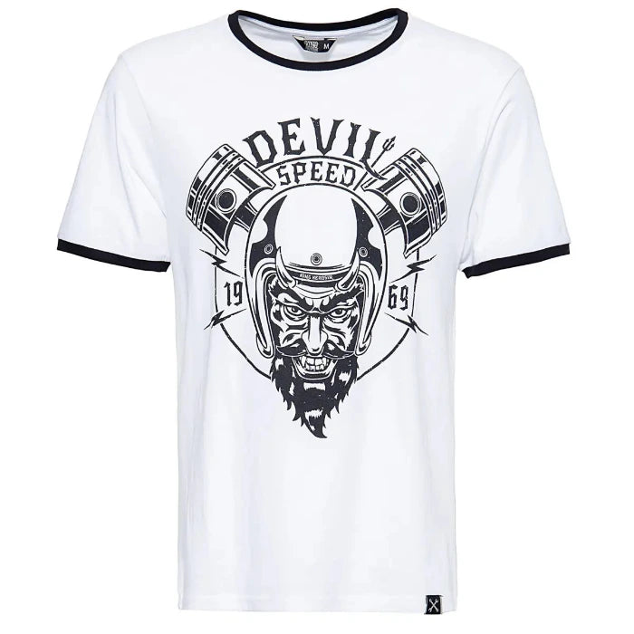 King Kerosin SHIRT IN ANGESAGTER RINGER-OPTIK SPEED DEVIL