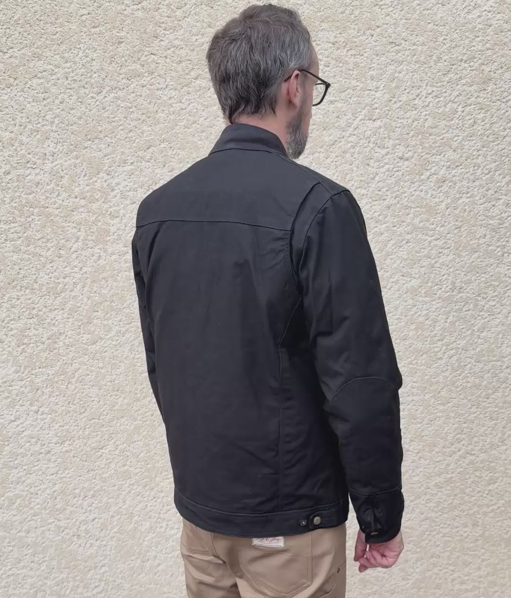 Age of Glory Escape Waxed Cotton Jacket Black schwarz