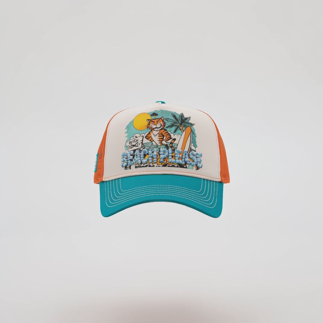 King Kerosin Trucker Cap 'Beach Please' in Mehrfarbig