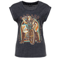 Queen Kerosin T-Shirt 'Badass' in Anthrazit