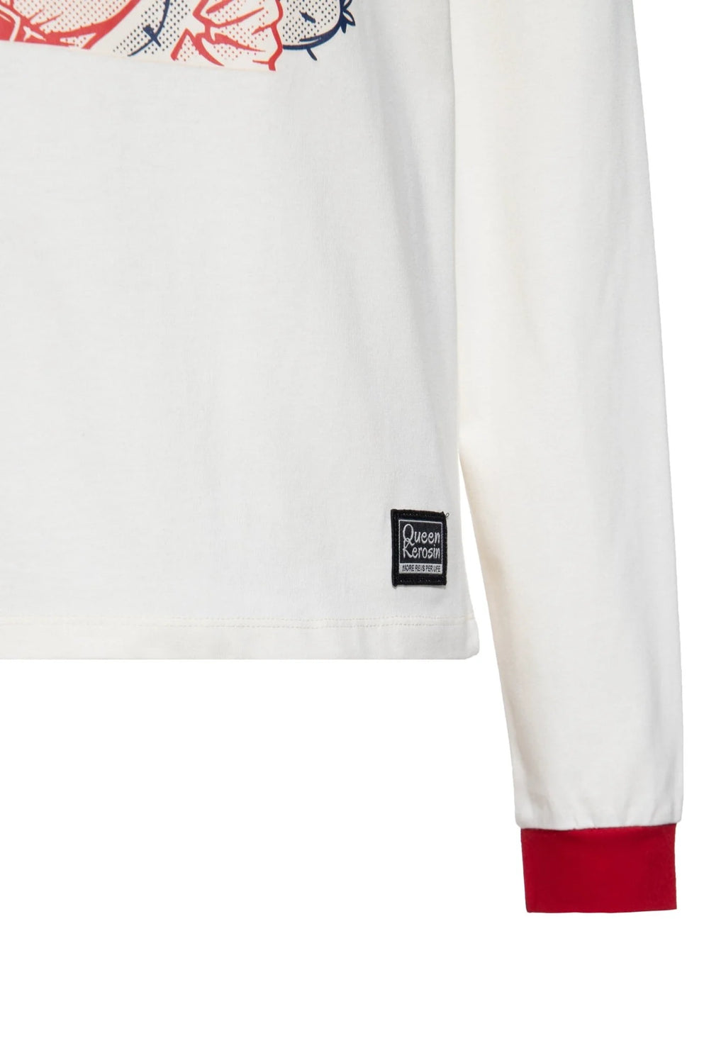 Queen Kerosin Langarmshirt 'Makin' Cowboys Cry' in Naturweiß