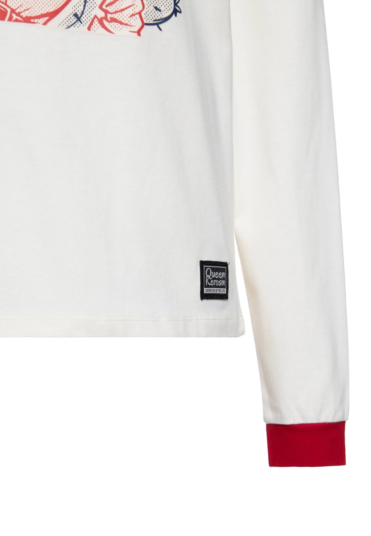 Queen Kerosin Langarmshirt 'Makin' Cowboys Cry' in Naturweiß